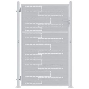 vidaXL Porte de Jardin 85 x 144 cm Acier inoxydable Verrouillable