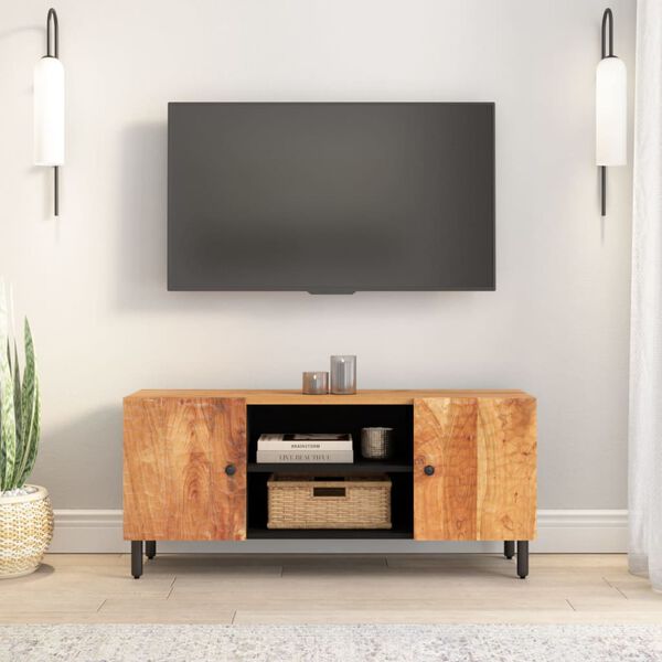 vidaXL Meuble TV 105x33x46 cm Bois d'acacia massif