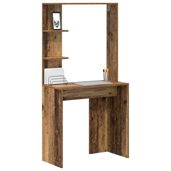 vidaXL Bureau Bois Ancien 78,5 x 37 x 154,5 cm Bois d'ingénierie