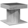 vidaXL Table basse avec LED sonoma gris 50x50x45 cm bois d'ingénierie