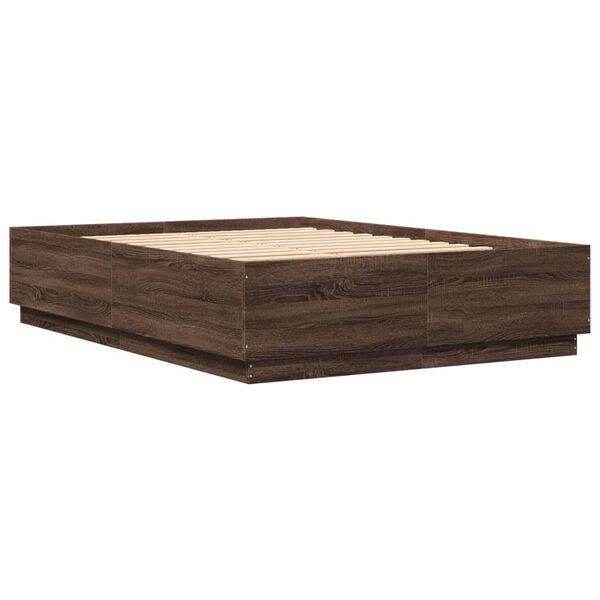 vidaXL Cadre de lit sans matelas chêne marron 120x200 cm