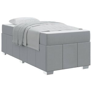 vidaXL Cadre de lit avec matelas Gris clair 80 x 200 cm tissu