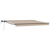 vidaXL Cadre de store manuel avec LEDs Beige et Anthracite 5 x 3 m