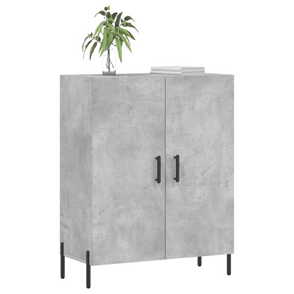 vidaXL Buffet gris b&eacute;ton 69,5x34x90 cm bois d'ing&eacute;nierie