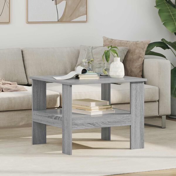vidaXL Table basse Gris Sonoma 57 x 55 x 45 cm Bois d'ing&eacute;nierie