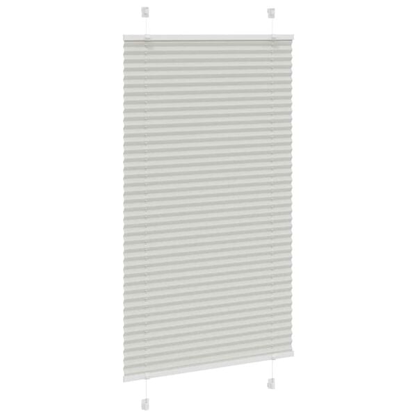 vidaXL Store pliss&eacute; gris clair 75x100 cm largeur du tissu 74,4 cm