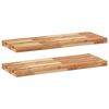 vidaXL &Eacute;tag&egrave;res flottantes 2 pcs 80x30x4 cm acacia massif &agrave; l'huile