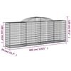 vidaXL Paniers à gabions arqués 30 pcs 300x50x100/120 cm fer galvanisé
