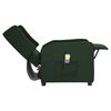 vidaXL Fauteuil de massage Vert fonc&eacute; Tissu