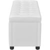 vidaXL Pouf de rangement Cuir synth&eacute;tique Blanc