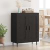 vidaXL Buffet Ch&ecirc;ne noir 69,5 x 34 x 90 cm Bois d'ing&eacute;nierie et fer