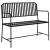 vidaXL Banc de jardin 2 -Seater 103,5 x 51,5 x 90 cm Acier Noir