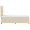 vidaXL Lit &agrave; ressorts avec matelas Cr&egrave;me 120 x 200 cm tissu