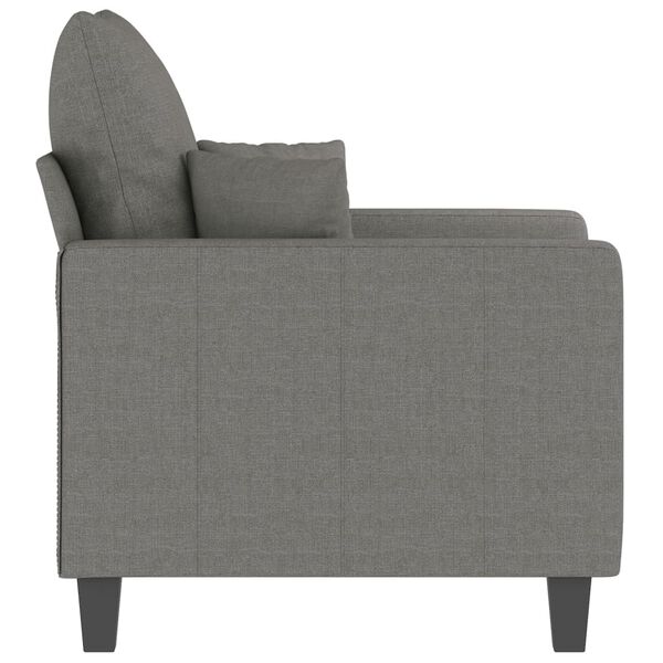 vidaXL Fauteuil Gris foncé 60 cm Tissu