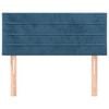 vidaXL T&ecirc;te de lit Bleu fonc&eacute; 80x5x78/88 cm Velours