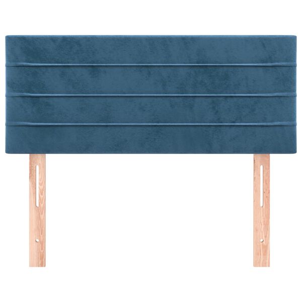 vidaXL T&ecirc;te de lit Bleu fonc&eacute; 80x5x78/88 cm Velours
