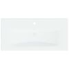 vidaXL Lavabo encastr&eacute; avec robinet 81x39x18 cm c&eacute;ramique blanc