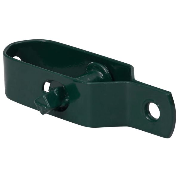 vidaXL Tendeurs de fil de cl&ocirc;ture 50 pcs 90 mm Acier Vert