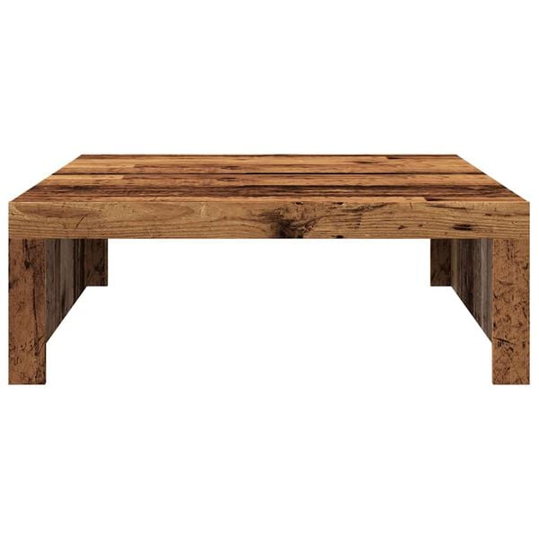 vidaXL Table basse vieux bois 100x100x35 cm bois d'ing&eacute;nierie