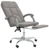 vidaXL Fauteuil inclinable de bureau Taupe Tissu