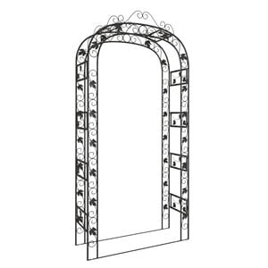 vidaXL Arche de jardin Noir 116x45x240 cm Acier