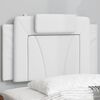 vidaXL Coussin de t&ecirc;te de lit Viana blanc 80 cm similicuir