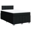 vidaXL Sommier &agrave; lattes de lit avec matelas noir 120x190 cm tissu
