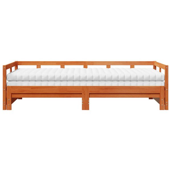 vidaXL Lit de jour et lit gigogne et matelas 90x190 cm bois pin massif