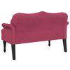 vidaXL Banc avec coussins bordeaux 120,5x65x75 cm velours
