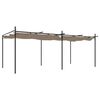 vidaXL Pergola avec toit r&eacute;tractable taupe 589x292x230 cm