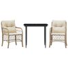 vidaXL Ensemble à manger de jardin avec coussins 5pcs Beige poly rotin