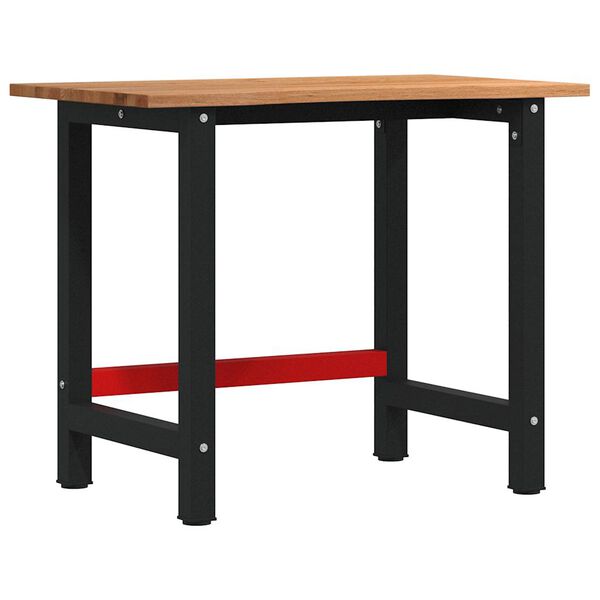 vidaXL &Eacute;tabli marron clair 100x60x81,5 cm bois de ch&ecirc;ne massif