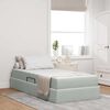 vidaXL Lit avec rangement et matelas Gris clair 100 x 200 cm Velours
