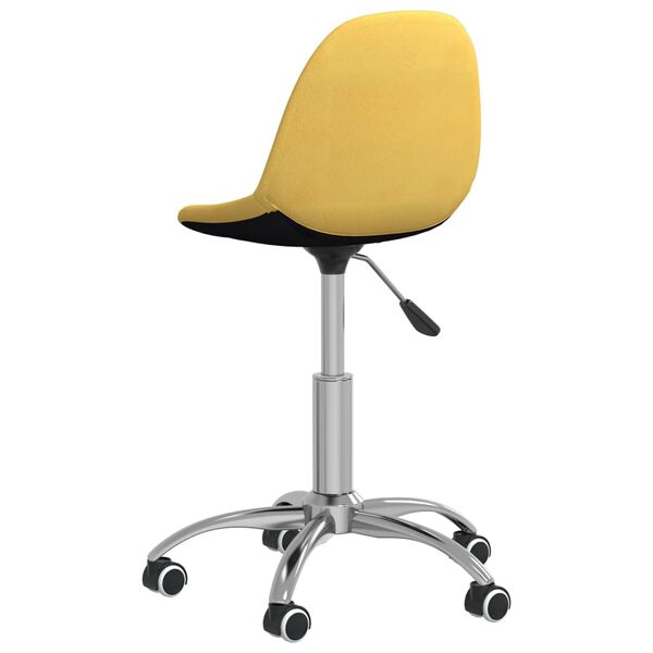 vidaXL Chaises pivotantes &agrave; manger lot de 4 jaune tissu