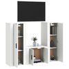 vidaXL Ensemble de meubles TV 3 pcs Blanc Bois d'ingénierie