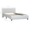 vidaXL Cadre de lit avec LED sans matelas blanc similicuir 90x200 cm