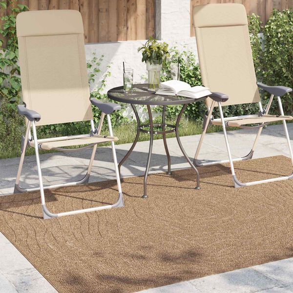 vidaXL Tapis de surface Moir&eacute; Rectangulaire Naturel 230 x 160 cm