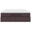 VidaXL Cadre de lit ottoman avec matelas marron fonc&eacute; 140x200 cm tissu