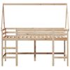 vidaXL Lit superposé avec échelle et toit sans matelas 90x190 cm