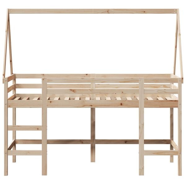 vidaXL Lit superposé avec échelle et toit sans matelas 90x190 cm