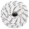 vidaXL Corde de bateau tress&eacute; Blanc 14 mmx25 m Polyester