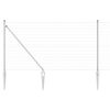 vidaXL Cl&ocirc;ture avec poteau Argent&eacute; 1 x 10 m Acier