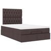 VidaXL Cadre de lit ottoman avec matelas marron fonc&eacute; 120x190 cm tissu