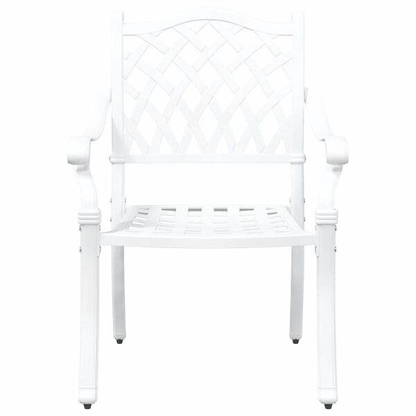 vidaXL Chaise de jardin 2 pcs Blanc 56 x 55 x 92,5 cm Aluminium