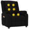vidaXL Fauteuil électrique de massage Noir Similicuir
