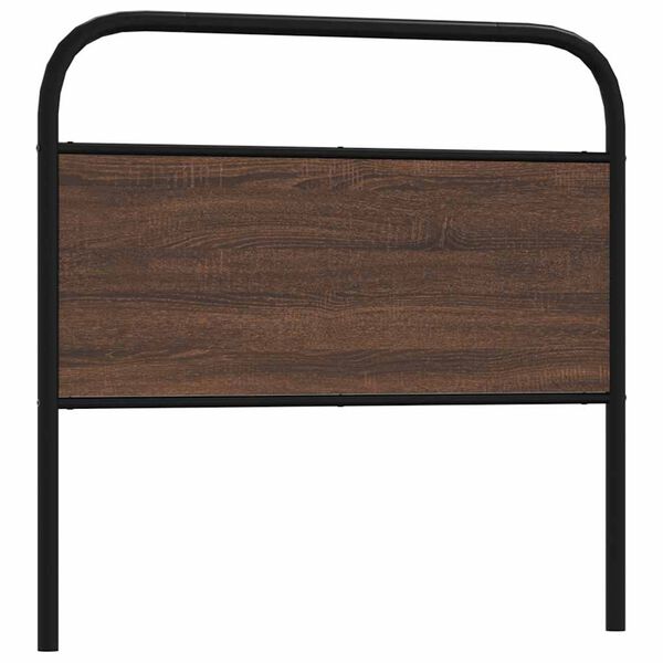 vidaXL T&ecirc;te de lit de remplacement ch&ecirc;ne marron 90 cm acier et bois d'ing&eacute;nierie
