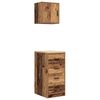 vidaXL Armoires de garage 2 pcs vieux bois bois d'ing&eacute;nierie