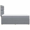 vidaXL Sommier &agrave; lattes de lit avec matelas gris clair 80x200 cm tissu