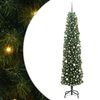 vidaXL Sapin de No&euml;l artificiel Vert 240 cm PVC et acier et plastique