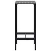 vidaXL Table de bar noir 50x50x110 cm acier enduit de poudre
